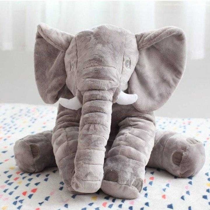 Grote knuffel - Olifant - Knuffel kussen - Pluche - Grijs
