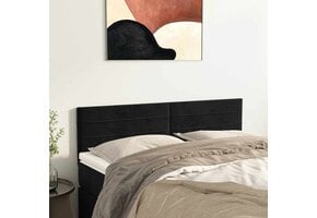 vidaXL Hoofdborden Fluweel Zwart 2 Stuks - 59% Korting