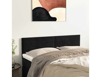 vidaXL Hoofdborden 2 st 72x5x78/88 cm fluweel zwart