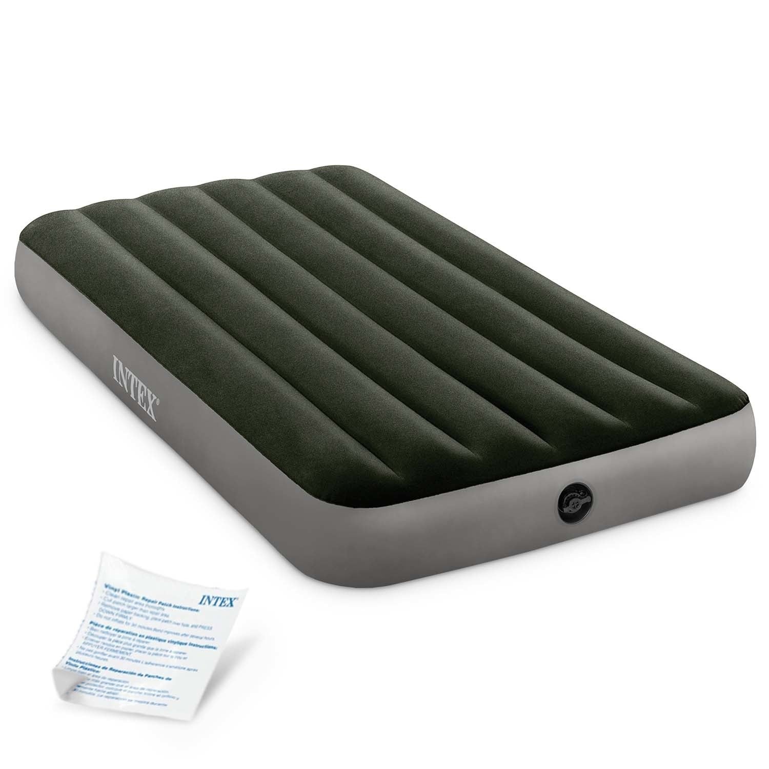 INTEX Luchtbed - 1 persoons - 191x99x25cm - groen, grijs