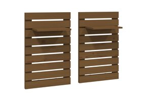 Nachtkastjes Wandmontage 2 st. Grenenhout 40x17.5cm - 58% Korting