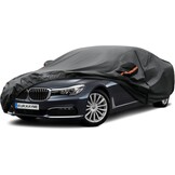 Kayme Autohoes voor Sedan 530 cm, 7-laags waterdichte autogarage, Zwart