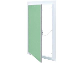 vidaXL Inspectieluik Wit 30 x 45 cm Aluminium en Platenbord
