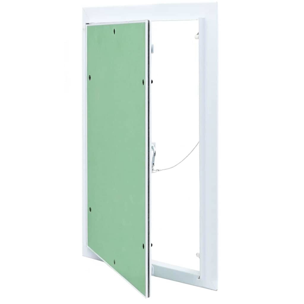 vidaXL Inspectieluik Wit 30 x 45 cm Aluminium en Platenbord