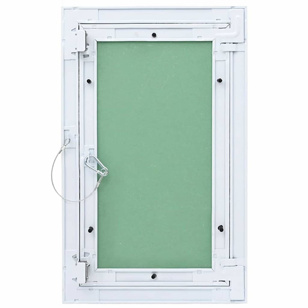 vidaXL Inspectieluik Wit 30 x 45 cm Aluminium en Platenbord