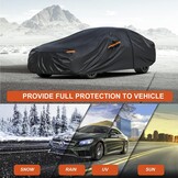 Kayme Autohoes voor Sedan 530 cm, 7-laags waterdichte autogarage, Zwart