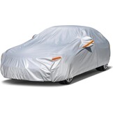 Kayme Autohoes voor Sedan 530 cm, 7-laags waterdichte autogarage, Zwart