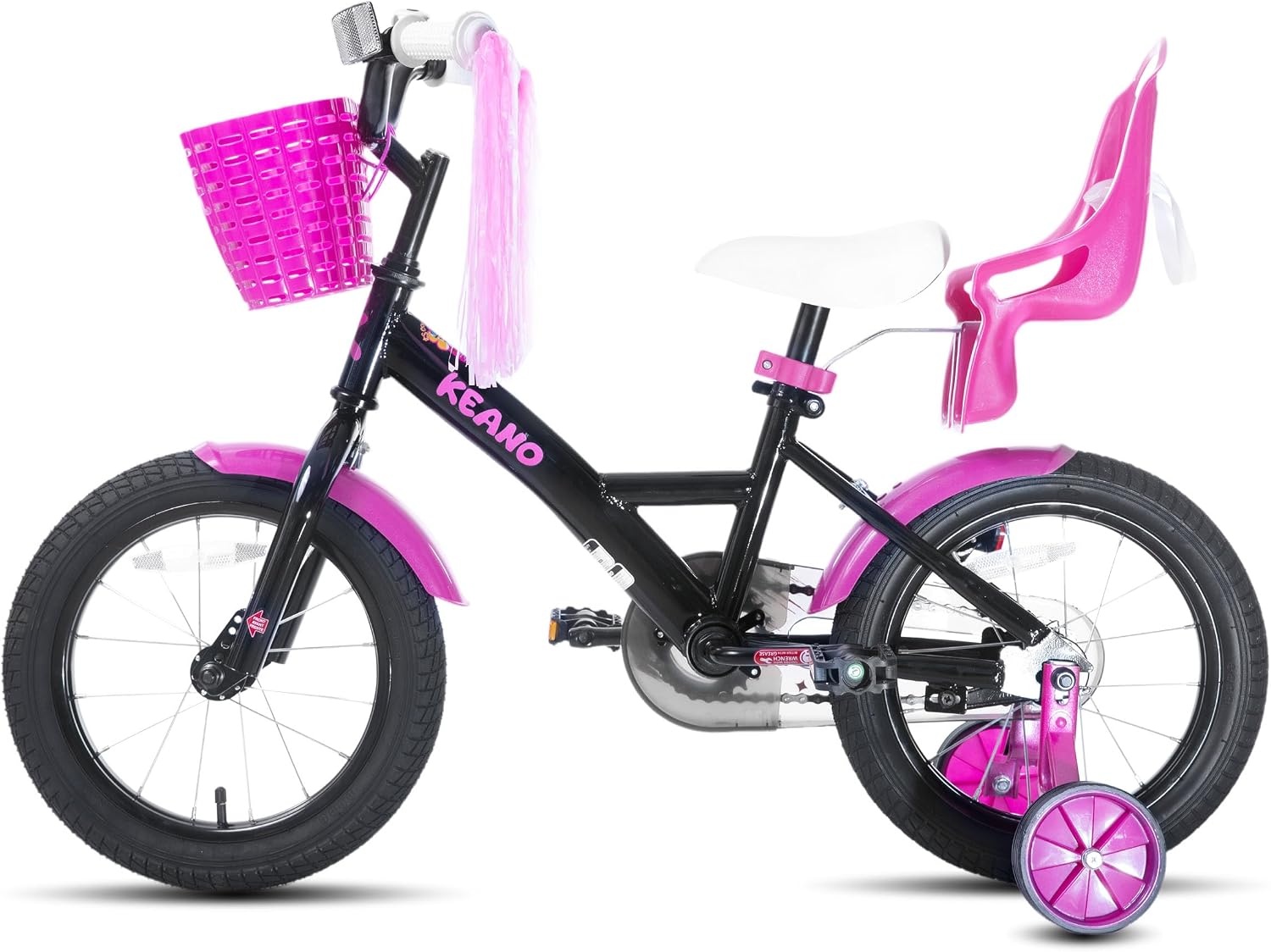 JOYSTAR Zinnia Kinderfiets Meisjes 16 Inch Zwart met Zijwieltjes