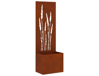 vidaXL Tuinplant met Decoratief Paneel Roestig 50 x 140 cm Cortenstaal