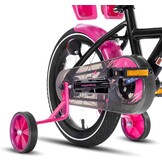 JOYSTAR Zinnia Kinderfiets Meisjes 16 Inch Zwart met Zijwieltjes