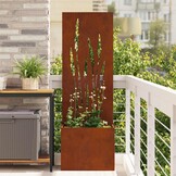 vidaXL Tuinplant met Decoratief Paneel Roestig 50 x 140 cm Cortenstaal