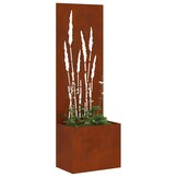 vidaXL Tuinplant met Decoratief Paneel Roestig 50 x 140 cm Cortenstaal