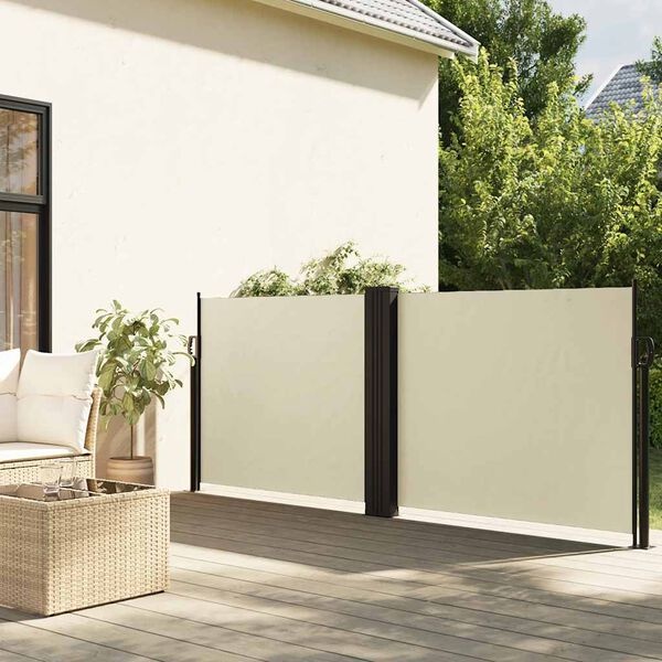 Uittrekbaar Windscherm 120x1200 cm Crème - 61% Korting!