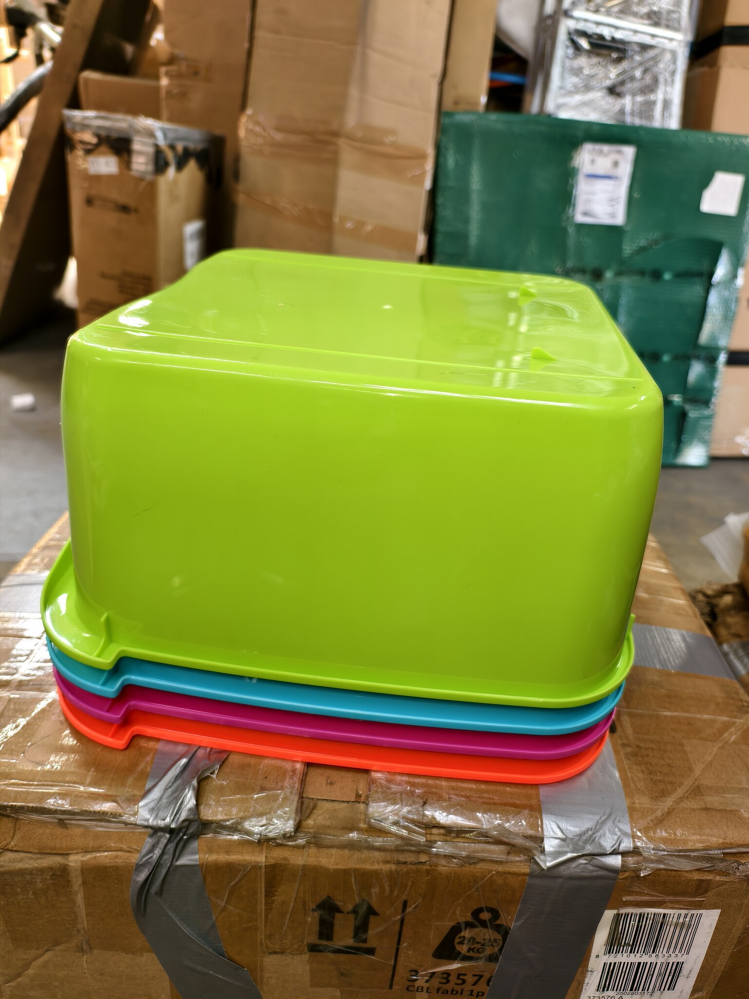 Organizer - 77x35,5x36cm - op wieltjes - multicolor/wit