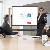 Mobiel whiteboard dubbelzijdig magnetisch 120 x 90 cm | Zwart aluminium frame | Met standaard