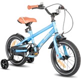STITCH Totem Kinderfiets 14 inch - Blauw - Inclusief zijwieltjes