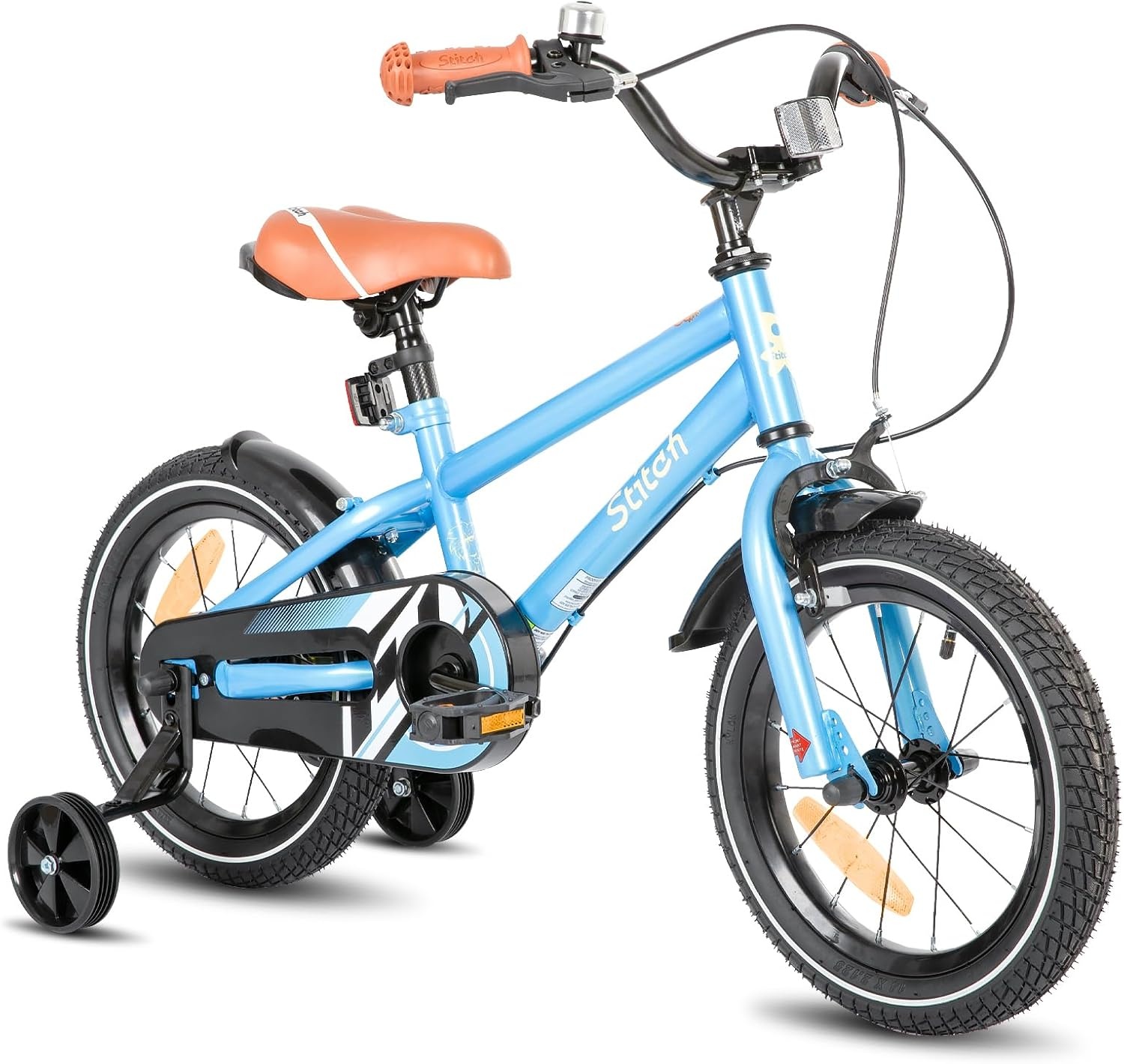 STITCH Totem Kinderfiets 14 inch - Blauw - Inclusief zijwieltjes