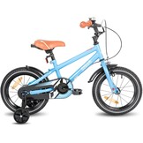 STITCH Totem Kinderfiets 14 inch - Blauw - Inclusief zijwieltjes