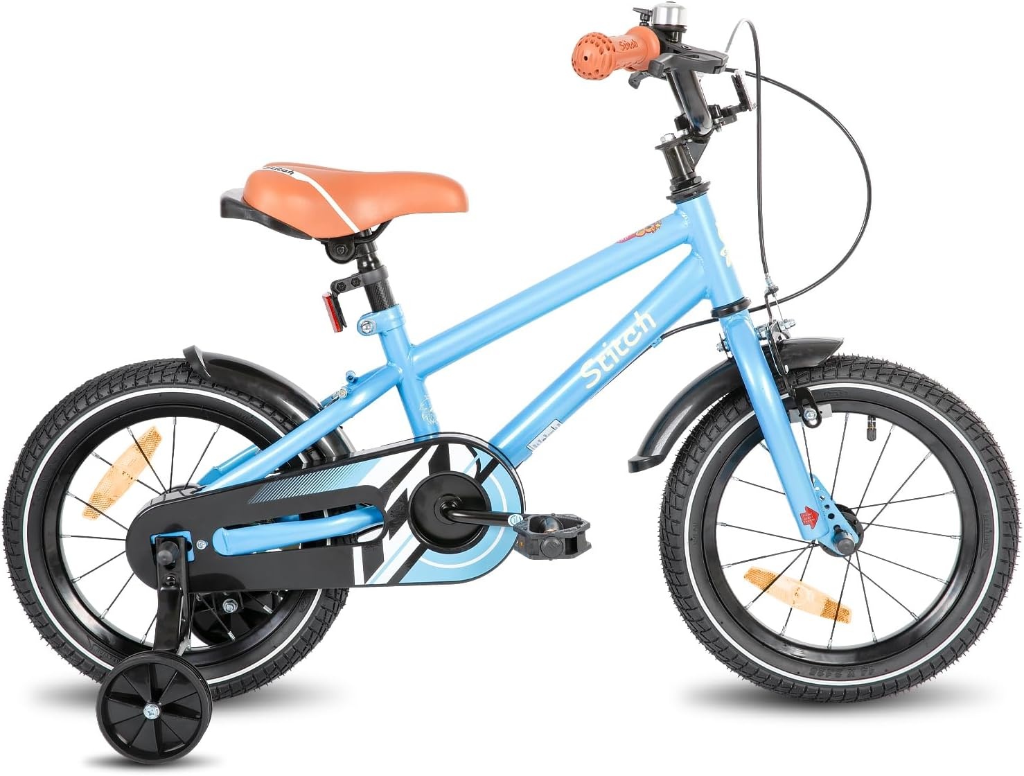 STITCH Totem Kinderfiets 14 inch - Blauw - Inclusief zijwieltjes