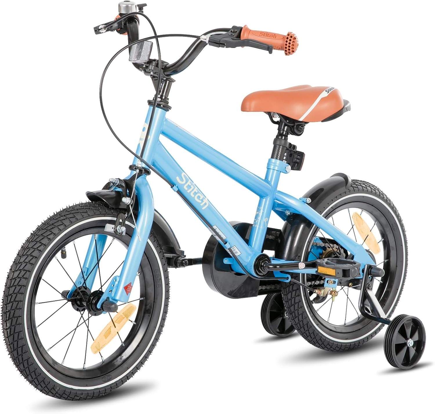 STITCH Totem Kinderfiets 14 inch - Blauw - Inclusief zijwieltjes