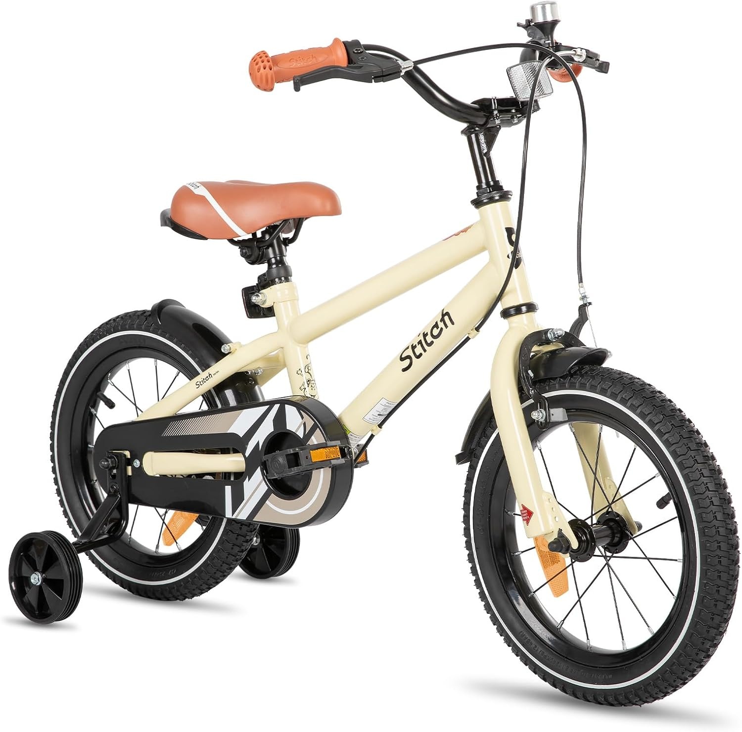 STITCH Totem Kinderfiets 14 inch - Blauw - Inclusief zijwieltjes