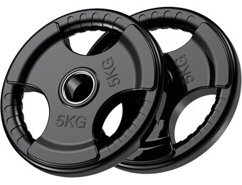 PhysKcal Olympische Halterschijven 5 kg - 2 stuks - Rubber - Zwart - 50 mm