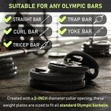 PhysKcal Olympische Halterschijven 5 kg - 2 stuks - Rubber - Zwart - 50 mm