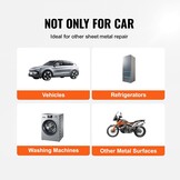 Uitdeukset 107-delig voor auto's zonder verf | Goudkleurige deuklifter, brugtrekker, 2-in-1 glijhamer, zuignap, 50x treklipjes, 6x brugtreklipjes