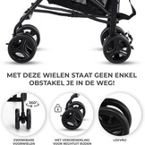 Kinderkraft TIK lichtgewicht buggy, wandelwagen, reisbuggy, makkelijk inklapbaar, vanaf 6 maanden, verstelbare rugleuning in ligstand, maximaal gewicht tot 17kg, Grijs