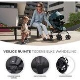 Kinderkraft TIK lichtgewicht buggy, wandelwagen, reisbuggy, makkelijk inklapbaar, vanaf 6 maanden, verstelbare rugleuning in ligstand, maximaal gewicht tot 17kg, Grijs
