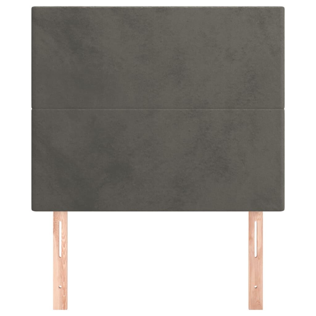 vidaXL Hoofdborden 2 st 90x5x78/88 cm fluweel donkergrijs