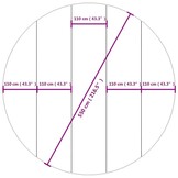 vidaXL Zwembadgrondzeil Ø550 cm polyester geotextiel lichtgrijs