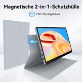 10,5 inch OLED Touchscreen draagbare monitor, 2,5K 2560x1600, 100% NTSC, 54000:1 contrast, mini second touch display met beschermhoes en luidspreker, USBC, HDMI, klein scherm voor laptop, mini-pc