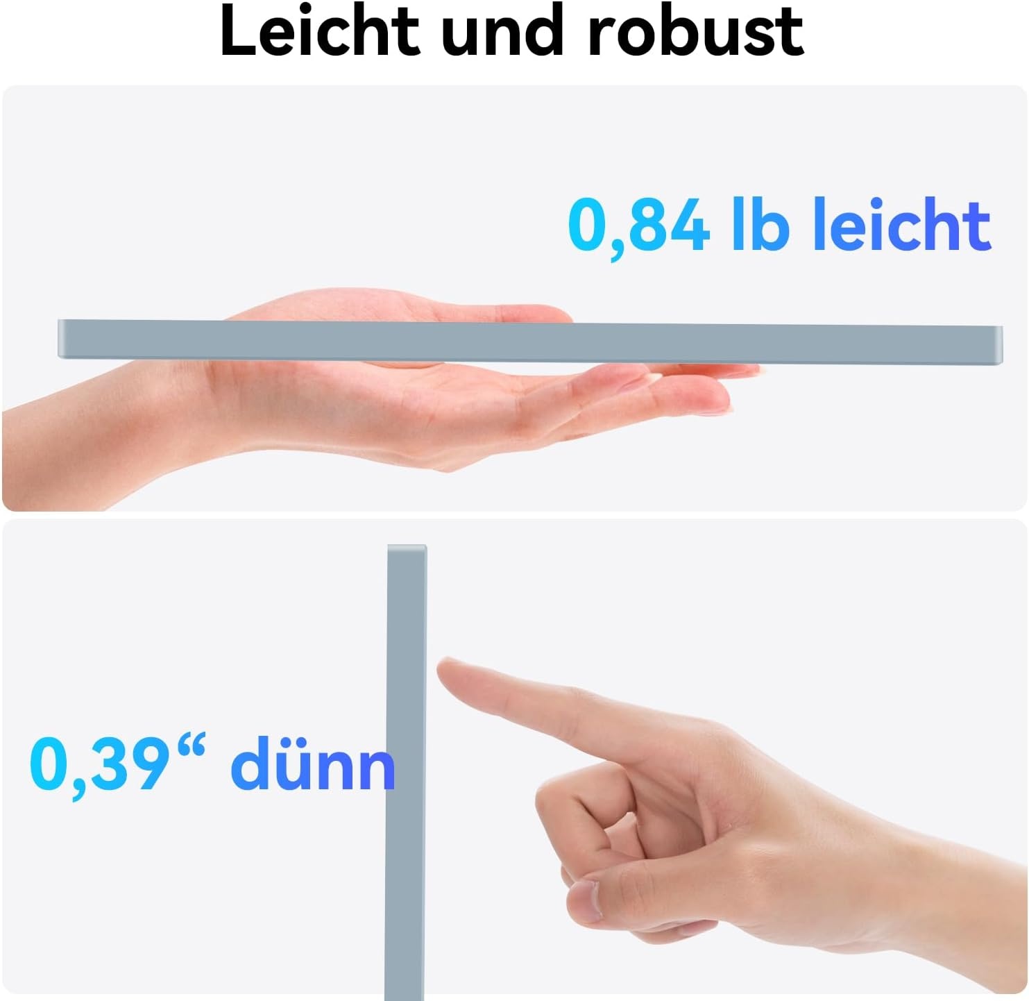 10,5 inch OLED Touchscreen draagbare monitor, 2,5K 2560x1600, 100% NTSC, 54000:1 contrast, mini second touch display met beschermhoes en luidspreker, USBC, HDMI, klein scherm voor laptop, mini-pc