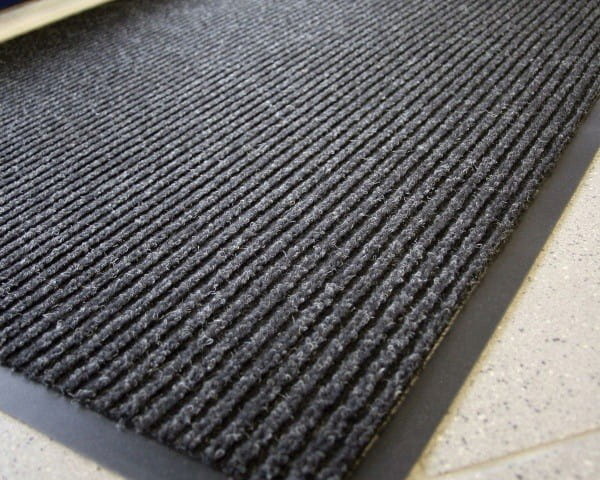 Deurmat Absorberend – 150 x 90 cm – Grijs geribbeld