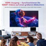 GOnavidio 15.4 Inch Draagbare Blu-ray DVD Speler - 270° Draaibaar Full HD Scherm met HDMI en Accu
