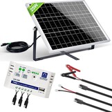 ECO-WORTHY 25W 12V Zonnepaneelset met Laadregelaar en Montagebeugel