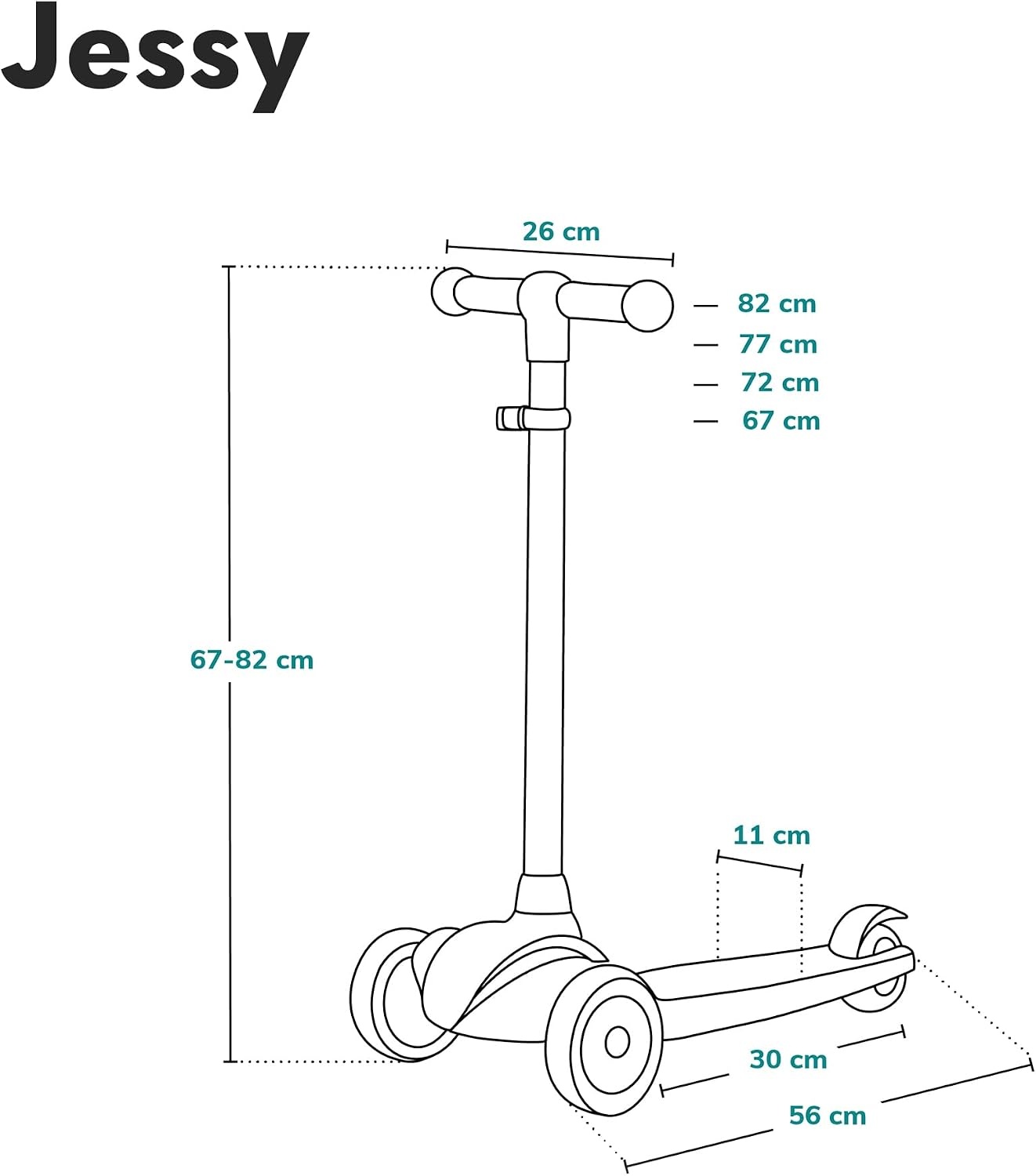 LIONELO Jessy Driewieler Kinderstep met LED Wielen – Balanceer Step voor Kinderen vanaf 3 jaar, tot 50 kg – Verstelbare Hoogte, Stabiel, Antislip Platform, Lichtgewicht Stevige Constructie, Roze