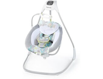 Ingenuity SimpleComfort Baby Swing - Draaibare Babyschommel - Grijs