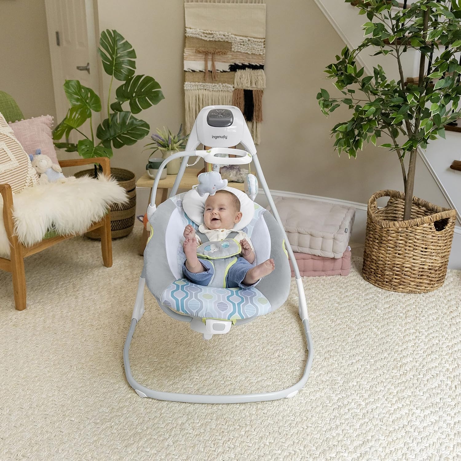 Babyschommel 180° Draaibaar met 3 Richtingen - 73% Korting