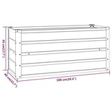 vidaXL Plantenbak verhoogd 100x40x45 cm cortenstaal roestig