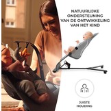 Kinderkraft MIMI Babywipstoel - Verstelbaar - Scandinavisch Design - Grijs