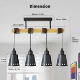 Industriële Hanglamp Zwart Metaal Hout - 59% Korting!