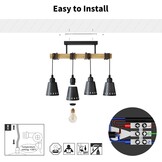 Industriële Hanglamp Zwart Metaal Hout - 59% Korting!