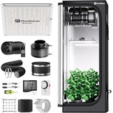 Hon&Guan Kweekset 60x60x160 cm Zwart - Complete Grow Tent met LED Verlichting