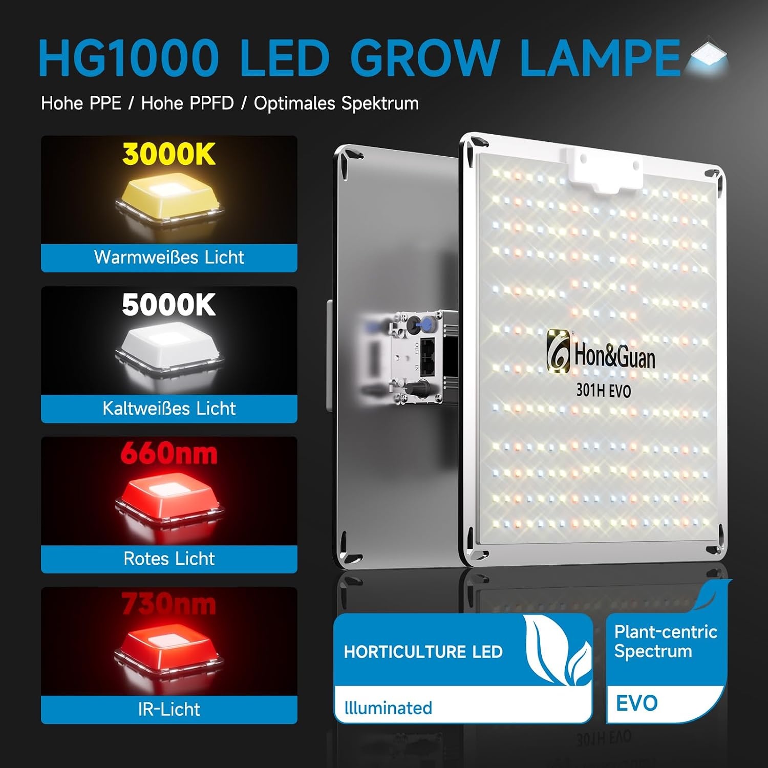 Hon&Guan Kweekset 60x60x160 cm Zwart - Complete Grow Tent met LED Verlichting