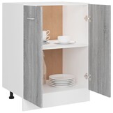 vidaXL Onderkast Lyon 60x46x81,5 cm grijs sonoma eikenkleurig