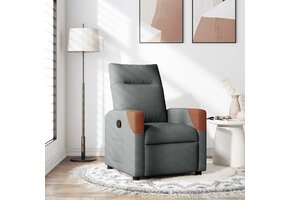 Verstelbare Fauteuil met Voetensteun - Donkergrijs, 41% Korting