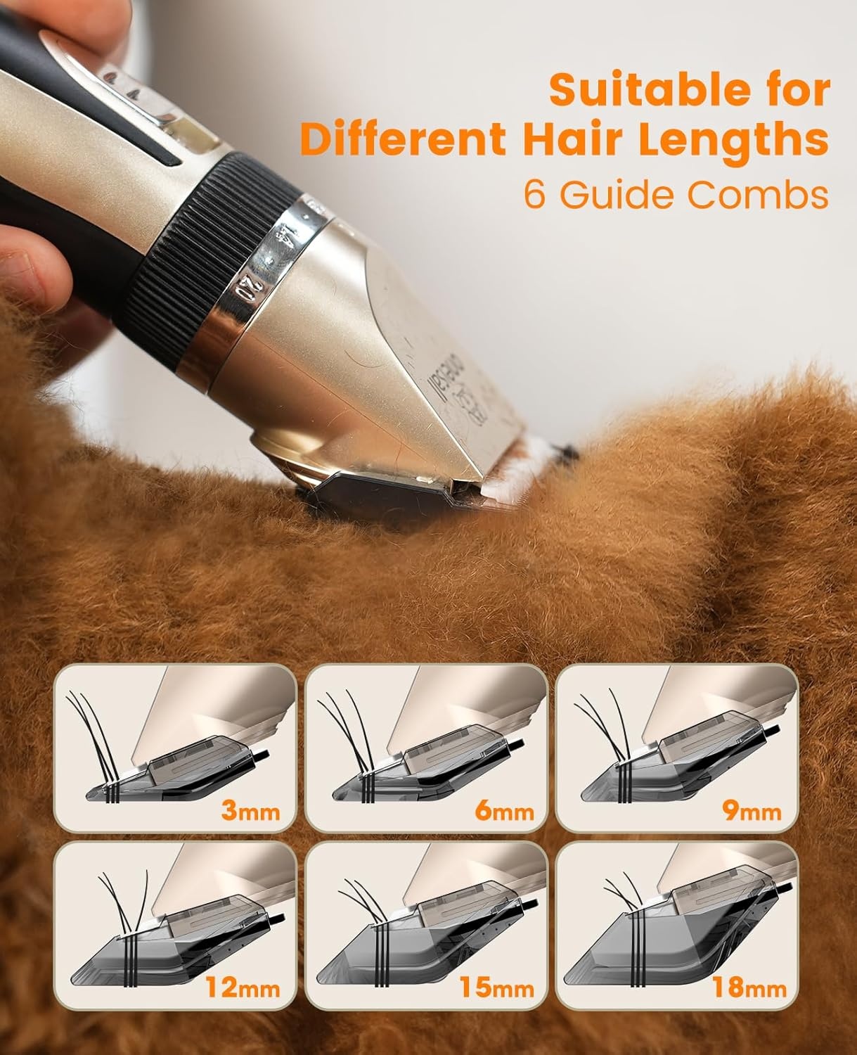oneisall Hondentondeuse en Potentrimmer Set 3-in-1 - Goud