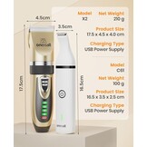 oneisall Hondentondeuse en Potentrimmer Set 3-in-1 - Goud